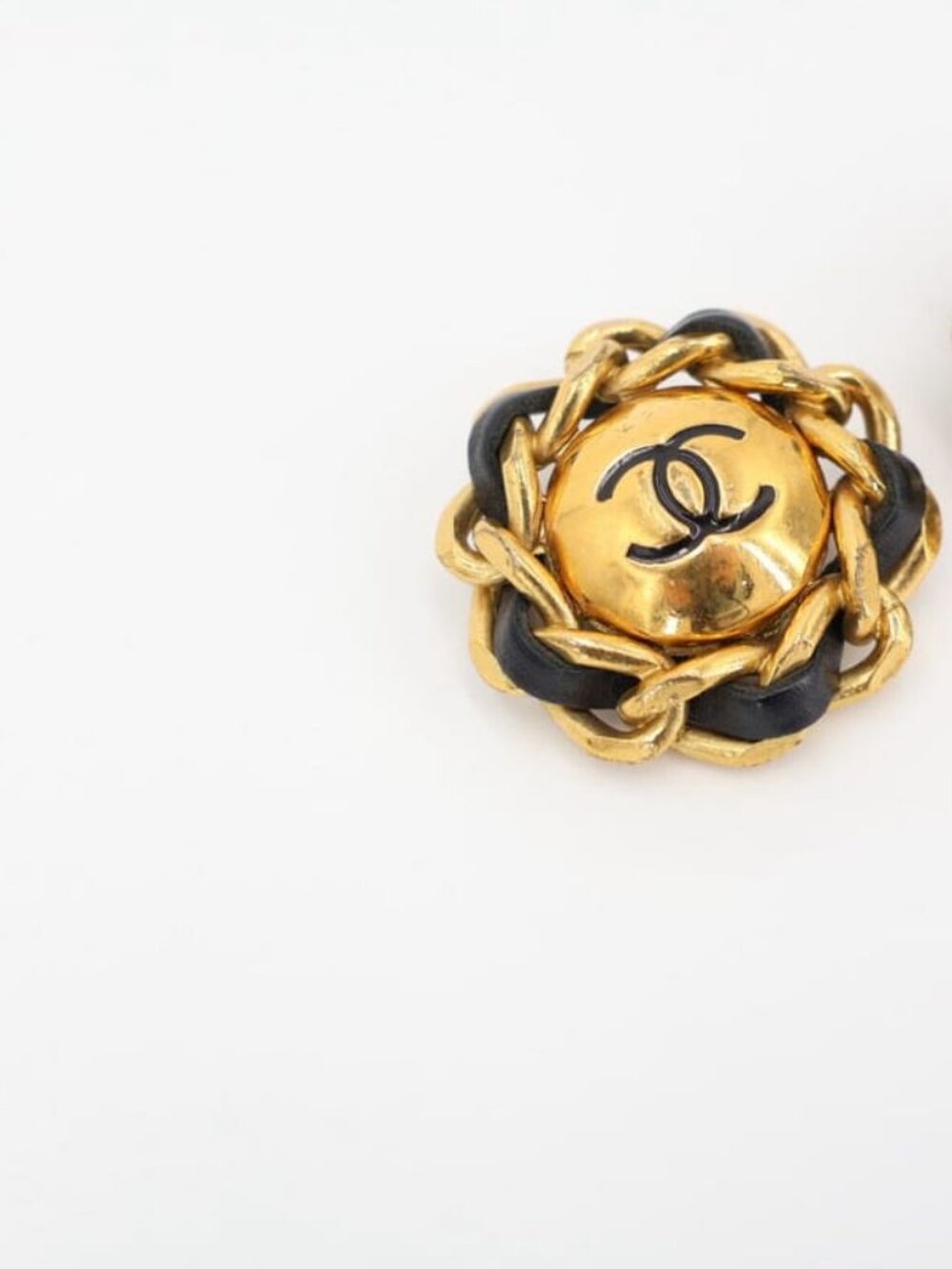 Chanel Coco Mark 29 Brooch GP and Leather Gold Scratch - Picture 3 of 8